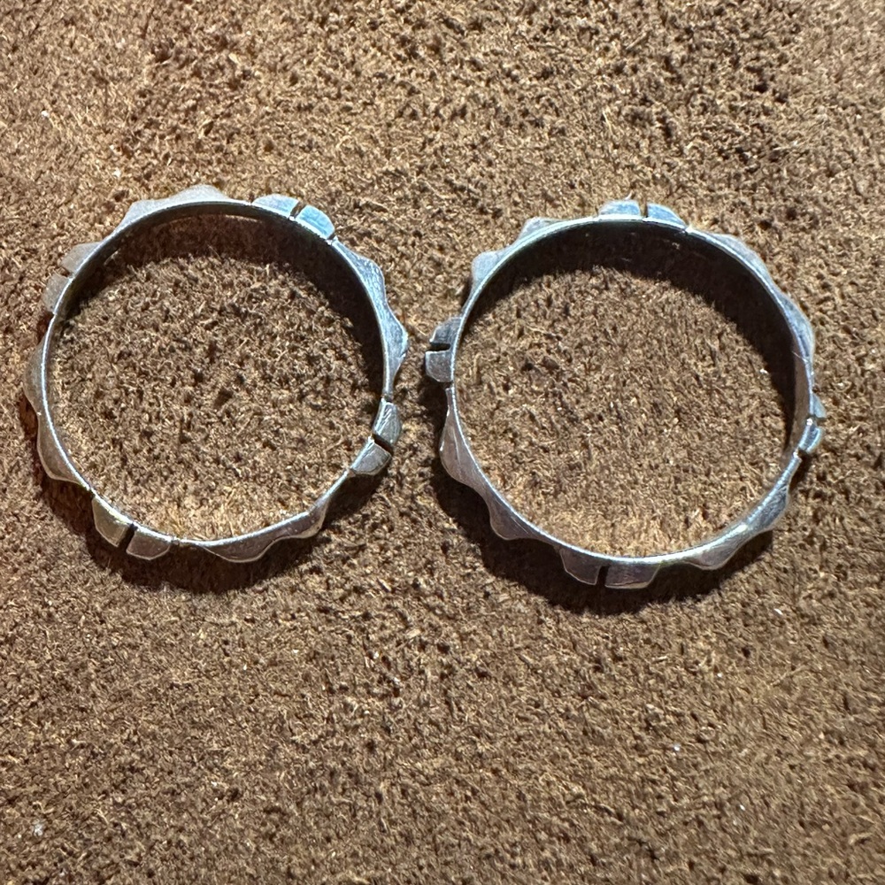 Native American Made 2 for one stackable BOGO rings size 10 great thumb rings